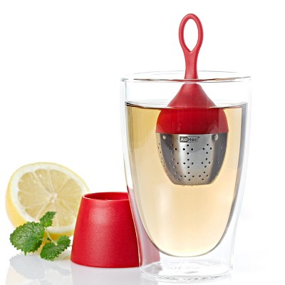 Adhoc Floatea Floating Tea Infuser With Stand, Red : Target