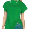 Slickblue Women's Twist Front Batwing Sleeve Tee, Relaxed Fit, Short Sleeve T-Shirt, Casual Style, 4 Colors, Size S-L - 3 of 4