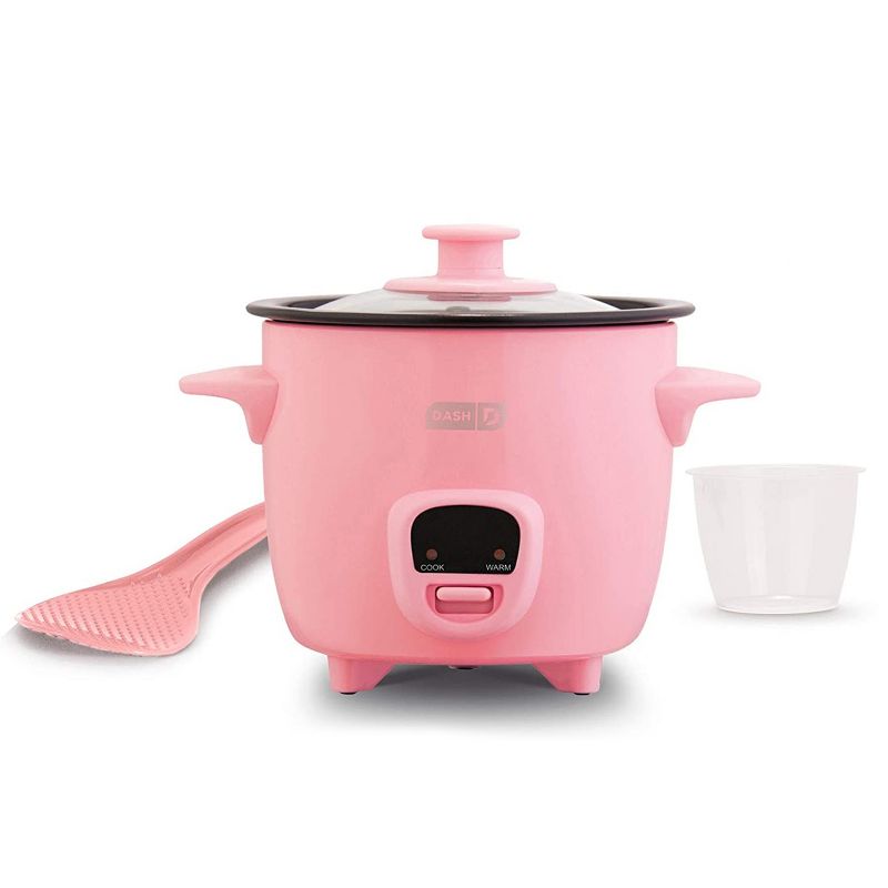 Dash Mini 16 Ounce Rice Cooker in Pink with Keep Warm Setting, 1 of 5