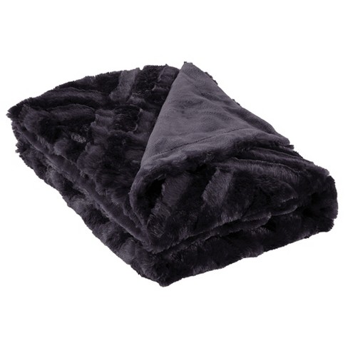 Textured faux fur discount throw