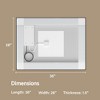 JUJABU 28''x36" Black Tempered Bathroom Mirror with Front and Back Lighting - 2 of 4
