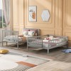 NicBex Full over Full Bunk Bed with Trundle and Storage Shelves,Loft Bed with Ladder and Converts to 3 Beds,Noise Reduced Bunk Beds for Bedroom - 4 of 4