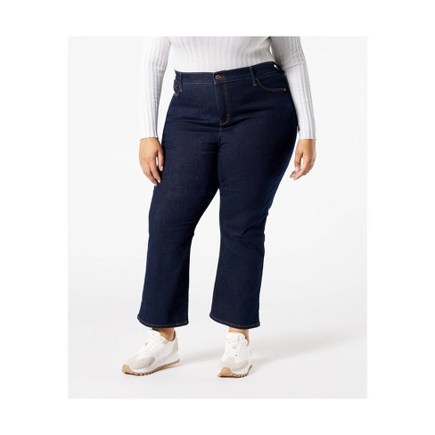 DENIZEN® from Levi's® Women's Ultra-High Rise Sculpting Cropped Flare Jeans  - Runaway Rinse 26