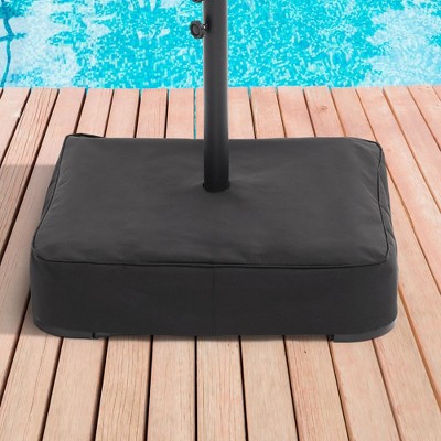 Sonkuki Heavy Duty Outdoor Patio Umbrella Base Suit for Patio Umbrella From 8FT to 12FT, Up to 320LBs, Be Filled With Sand, Black