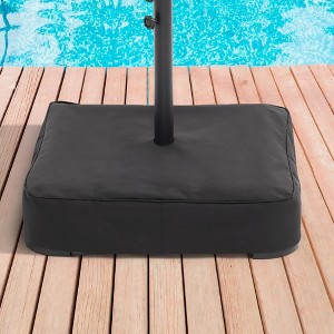 Sonkuki Heavy Duty Outdoor Patio Umbrella Base Suit for Patio Umbrella From 8FT to 12FT, Up to 320LBs, Be Filled With Sand, Black - 1 of 4