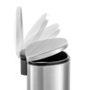 LunaLulinlk 50L/13Gal Heavy Duty Hands-Free Stainless Steel Commercial/Kitchen Step Trash Can - 3 of 4