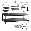 Emma and Oliver All-Weather Black Commercial Grade Indoor/Outdoor Metal 2 Tier Coffee Table - image 4 of 4