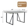 NicBex 55" Modern Rectangle  Dining Table,Kitchen Table with MDF Tabletop and Metal Legs for 4-6 Seaters,Gray - 3 of 4
