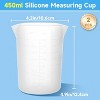JDICTION 4-Pack 450ml Silicone Measuring Cups - Reusable Resin Pouring Cups for Epoxy, Casting Molds, Slime & Crafts, 15oz Squeeze Art Tools - 2 of 4