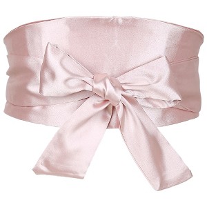 Elerevyo Women Satin Obi Self Tie Wrap Wide Sash Waistband Belt for Dress Bridal 1Pc - 1 of 4