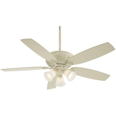54" Minka Aire Vintage Indoor Ceiling Fan with LED Light Remote Control Provencal Blanc for Living Room Family Dining Home Office