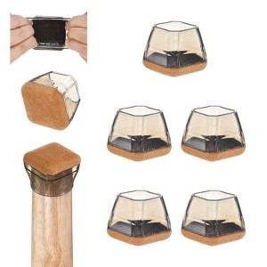 Unique Bargains Durable Multipurpose Use Furniture Silicone Felt Pads Chair Leg Floor Protectors - 1 of 4