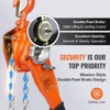 VEVOR Hand-Operated Chain Lift, 1650 lbs Load, 5ft Length, G80 Zinc-Coated Steel, Dual-Pawl Brake System, Automatic Chain Guide & Swivel Hook - 4 of 4