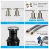 8-Inch 3 Hole 2-Handles Widespread Waterfall Bathroom Faucets for Sink with Pop Up Drain - 4 of 4