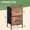 Nightstand Set of 2, 2 Drawer Dresser for Bedroom, End Table for Bedroom, College Dorm - 4 of 4