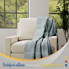 Color Sense 100% Cotton Warm & Cozy Super Soft Antimicrobial Basket Weave Blanket - 3 of 4