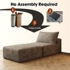 Whisen Convertible Sleeper Sofa Bed, Plush Corduroy Fabric, Back Support with Pillow - 3 of 4