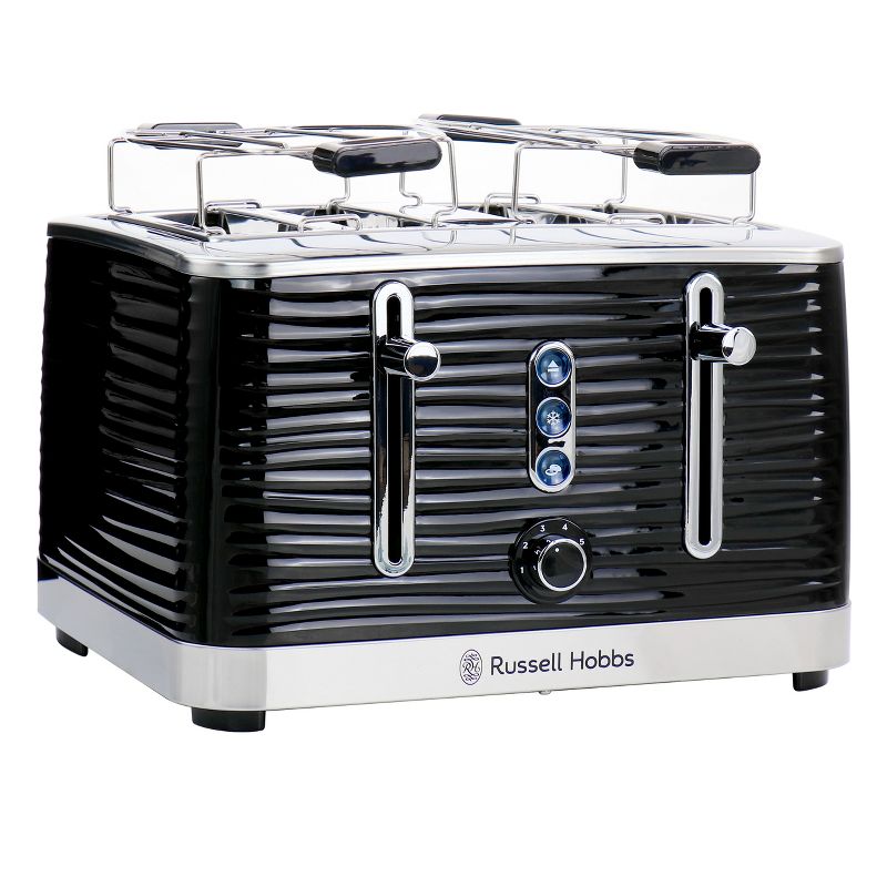 Russell Hobbs Retro Style 4 Slice Toaster in Black, 1 of 4