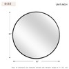 Dovelina Round Metal Framed  Wall Mirror Bathroom Vanity Mirror - 4 of 4