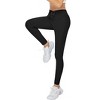 Clearlove Women's High-Waisted Lace-Up Ribbed Leggings Pants - 3 of 4