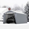 Costway 10' x 16'\10.2' X 20.4'  Heavy-Duty Carport Car Canopy Shelter Outdoor Portable Garage Door - 3 of 4