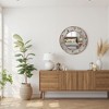 Wooakway Natural Wood and Aluminum 23" Round Mirror - 3 of 4