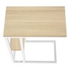 Monarch Specialties Accent Table C-Shaped End Side Snack Living Room Bedroom Metal Laminate Natural White Contemporary Modern - 4 of 4