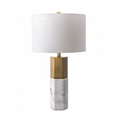 nuLOOM Lafayette 27" Marble Table Lamp Lighting - Marble 27" H x 15" W x 15" D