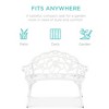 Best Choice Products Outdoor Bench Steel Garden Patio Porch Furniture w/ Floral Accent, Antique Finish - 2 of 4