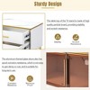 NicBex TV Stand for 78 Inch TV with Golden Legs,TV Entertainment Center with Brown Glass Storage Cabinet,TV Console Table for Living Room - 4 of 4