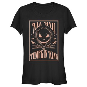 Juniors Womens The Nightmare Before Christmas All Hail the Pumpkin King T-Shirt - 1 of 4