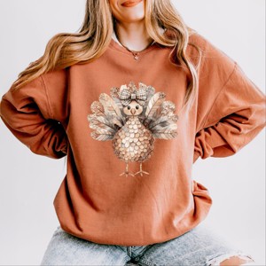 Simply Sage Market Sparkle Turkey Lightweight Garment Dyed Sweatshirt - 1 of 4