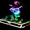 Men's Design By Humans HOUSE CAT (Rainbow DJ Kitty) By robotface T-Shirt - 2 of 4