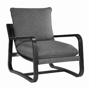 CAVINAS Polyester Accent Chair with High Backrest and Metal Frame,Modern Upholstered Living Room Chairs,Reading Chairs for Living Room - 1 of 4