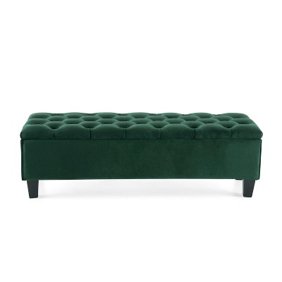 Christopher Knight Home Cedric Contemporary Button Tufted Upholstered Storage Ottoman