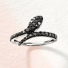 Ross-Simons 0.50 ct. t.w. Black and White Diamond Snake Bypass Ring in Sterling Silver - 4 of 4