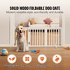 VEVOR Free Standing Dog Gate, 24" H x 60" W Freestanding Pet Gate, 3 Panels Foldable Dog Gate, Expandable Dog Barrier with Silent Foot Support, White - 3 of 4