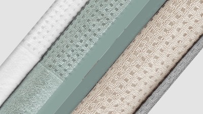 Natural Cotton Waffle Weave Hand Towels Set of Six