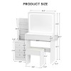 Vanity Table Modern with LED Mirror and Charging Station for Bedroom 43.30in Wide-3irtyhousy - 4 of 4