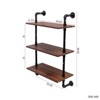 SEVOBAL Utility Storage Shelves Bookshelf Multi-Tier Wall-Mounted Shelving Unit, Space-Saving for Living Room, Brown, 28.35"*15.35"*11.22" - 3 of 4