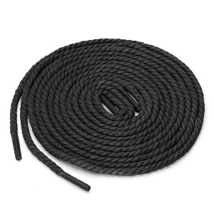 Allegra K Women's Round Rope Waterproof Braided Waxed Shoelaces 2 Pairs - 1 of 4
