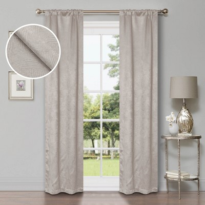 Modern Geometric Waves Room Darkening Semi-Blackout Curtains, Set of 2 by Blue Nile Mills