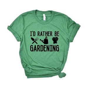 Simply Sage Market Women's I'd Rather Be Gardening Short Sleeve Graphic Tee - 1 of 4