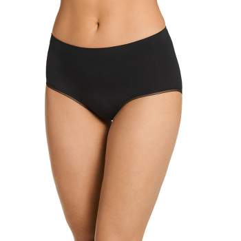 Jockey Women's Underwear Modern Micro Seamfree Hi Cut, Black, 6 at
