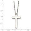 Black Bow Jewelry Stainless Steel 3D Ichthus & Cross Necklace, 16 Inch - 4 of 4