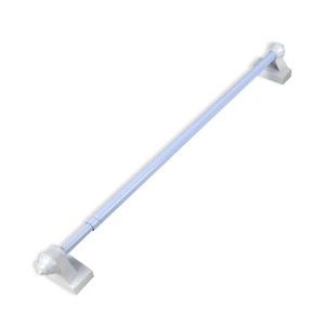 Versailles 1/2" Diameter Magnetic Curtain Rod Set - 15x28", White - 1 of 4