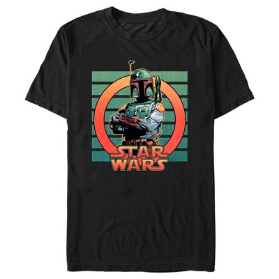 Men's Star Wars Retro Boba Fett T-shirt - Black - Small : Target