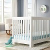 Polyester Rayon Fitted Crib Sheet - Solid Blue - Cloud Island™ - image 2 of 4