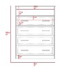 CAVINAS Dresser for Bedroom with 1 Open shelf,Modern Chest of Drawers with White Metal Handle,Freestanding Dresser for Bedroom - 3 of 4
