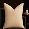 TopComfy Support Pillow Homey Cozy Ivory Linen Style Throw Pillow with Decorative Stitching for Natural Decor, Beige, 17"*17"*10" - 4 of 4